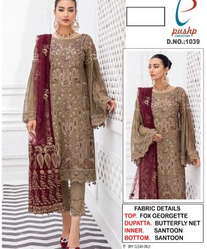 PUSHP CREATION 1039 PAKISTANI SUITS MANUFACTURER