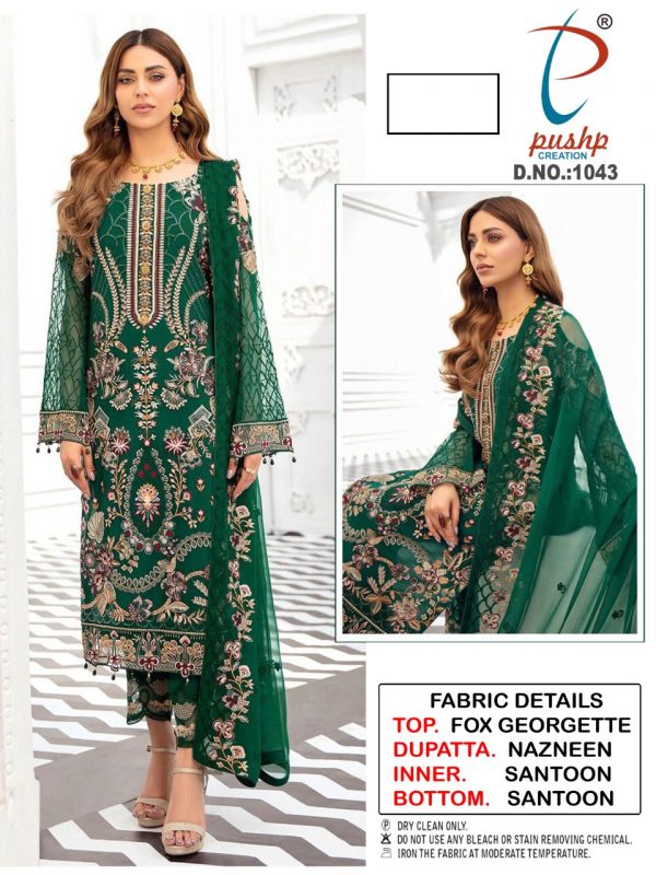 PUSHP CREATION 1043 PAKISTANI SUITS IN LOWEST PRICE