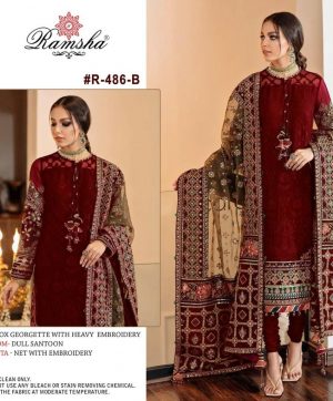 RAMSHA FASHION R 486 B PAKISTANI SUITS IN INDIA