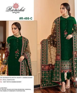 RAMSHA FASHION R 486 C PAKISTANI SUITS IN INDIA