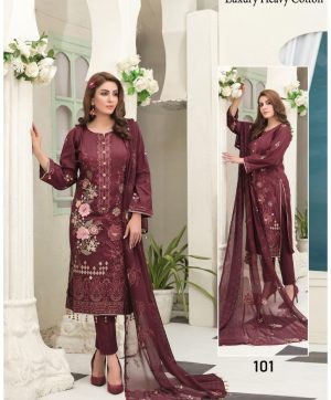 SAADIA ASAD NOOR 01 COTTON KARACHI SUITS