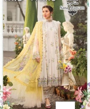 SANA MARYAM SM 114 MB WHITE SALWAR KAMEEZ WHOLESALER