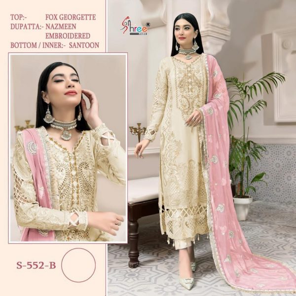 SHREE FABS S 552 B PAKISTANI SUITS IN LOWEST PRICE