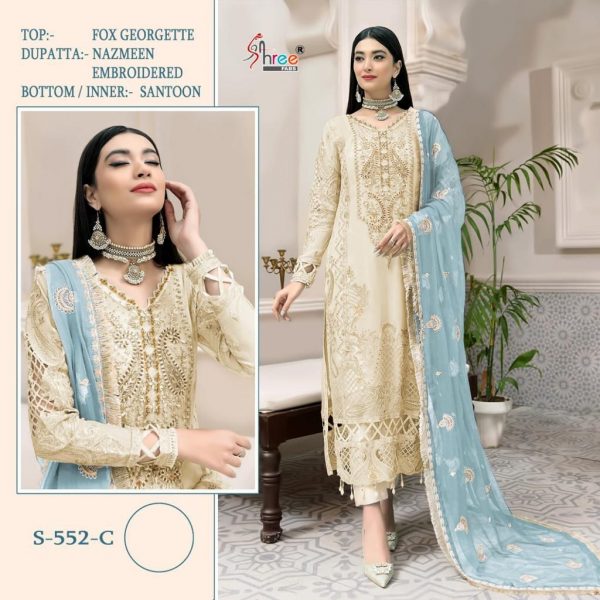 SHREE FABS S 552 C PAKISTANI SUITS IN LOWEST PRICE