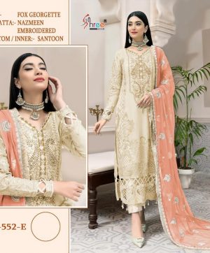 SHREE FABS S 552 E PAKISTANI SUITS IN LOWEST PRICE