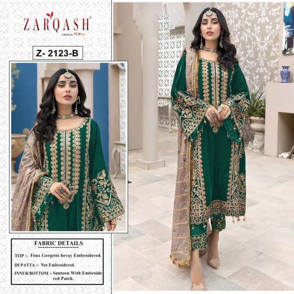 ZARQASH Z 2123 B PAKISTANI SALWAR KAMEEZ WHOLESALER