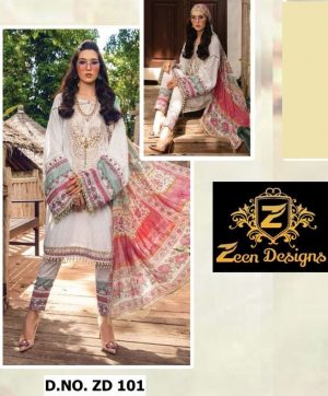 ZEEN DESIGNS ZD 101 M PRINT VOL 1 SALWAR KAMEEZ WHOLESALER