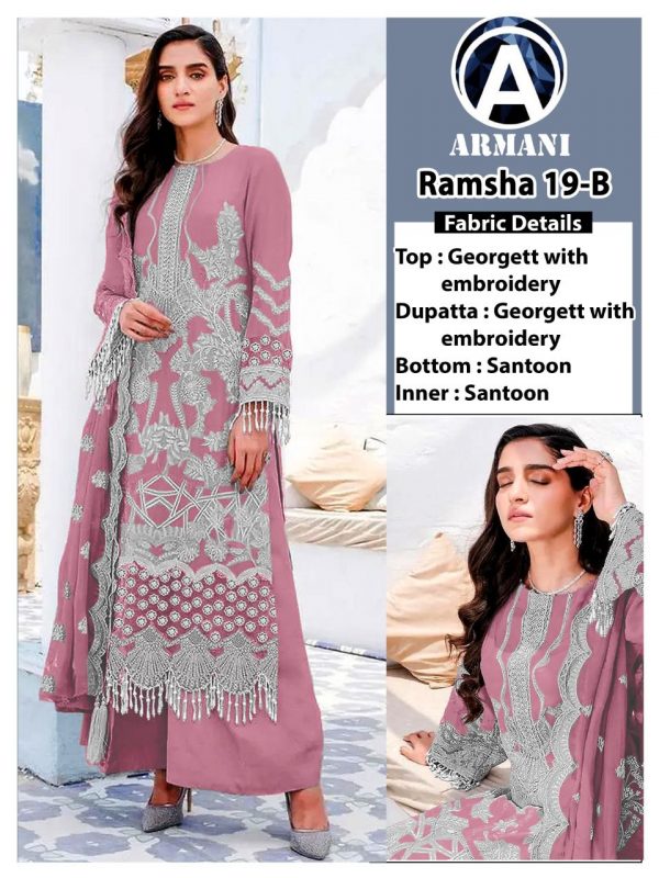 ARMANI RAMSHA 19 B PAKISTANI SUITS MANUFACTURER