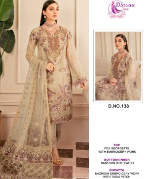 DINSAA SUIT 138 PAKISTANI SUITS MANUFACTURER IN INDIA