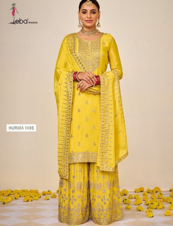 EBA LIFESTYLE 1496 HURMA 38 SALWAR SUITS WHOLESALE