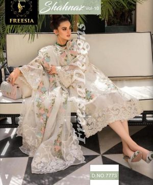 FREESIA DESIGNS 7773 SHAHNAZ VOL 10 PAKISTANI SUITS