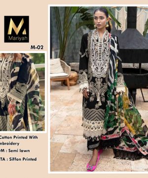 MARIYAH DESIGNER M 02 PAKISTANI SUITS MANUFACTURER