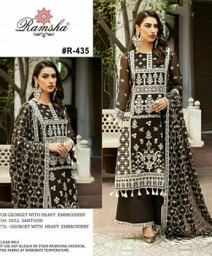 RAMSHA FASHION R 435 PAKISTANI SUITS MANUFACTURER