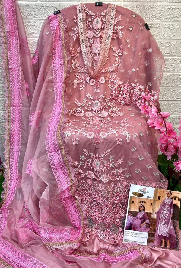 RAMSHA FASHION R 516 PAKISTANI SUITS MANUFACTURER