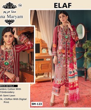 SANA MARYAM SM 123 ELAF PAKISTANI SUITS IN INDIA