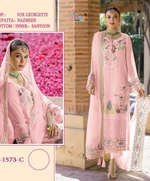 SHREE FABS K 1573 C PAKISTANI SUITS MANUFACTURER