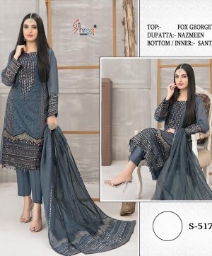 SHREE FABS S 517 PAKISTANI SUITS MANUFACTURER