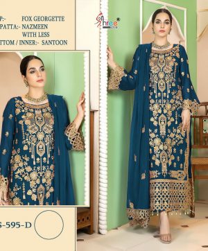 SHREE FABS S 595 D PAKISTANI SUITS MANUFACTURER