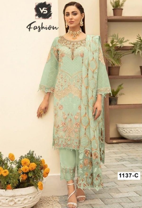 VS FASHION 1137 C PAKISTANI SUITS IN LOWEST PRICE