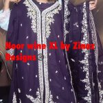 ZIAAZ DESIGNS NOOR WINE READYMADE PAKISTANI SUITS