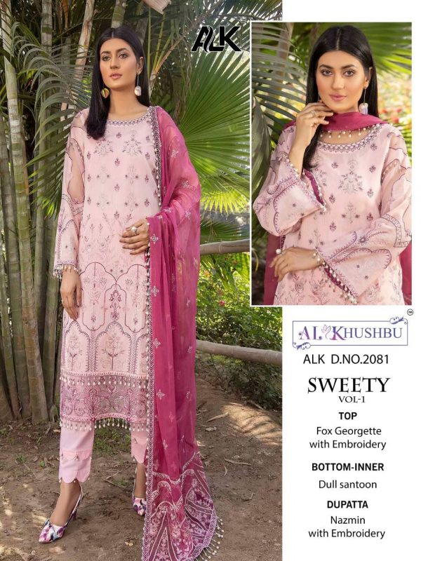 AL KHUSHBU ALK 2081 SWEETY VOL 1 PAKISTANI SUITS IN INDIA