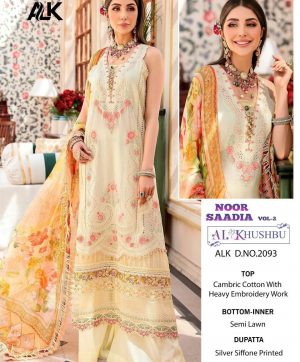 AL KHUSHBU ALK 2093 NOOR SAADIA VOL 2 PAKISTANI SUITS