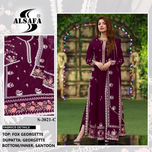 AL SAFA S 3021 C PAKISTANI SUITS MANUFACTURER