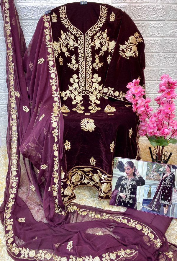 ALIF FASHION A 60 VELVET PAKISTANI SUITS MANUFACTURER