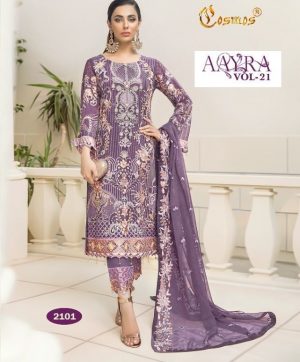 COSMOS 2101 AAYRA VOL 21 PAKISTANI SUITS IN INDIA