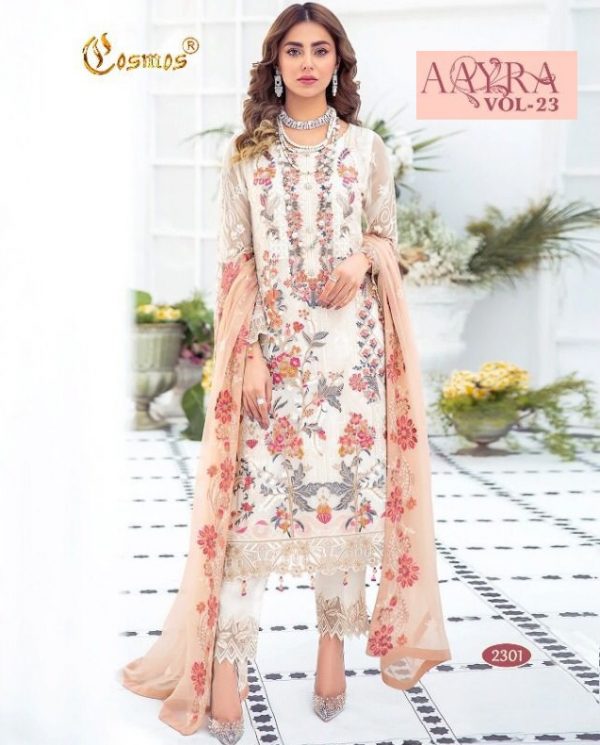 COSMOS 2301 AAYRA VOL 23 PAKISTANI SUITS MANUFACTURER