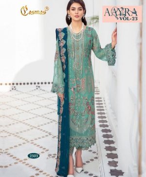 COSMOS 2303 AAYRA VOL 23 PAKISTANI SUITS MANUFACTURER