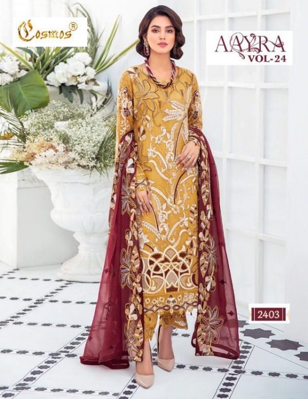 COSMOS 2403 AAYRA VOL 24 PAKISTANI SUITS IN INDIA