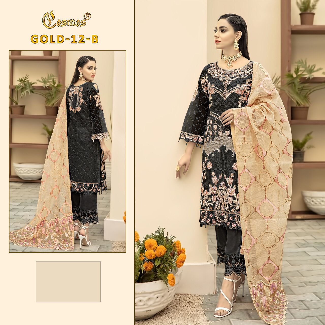 COSMOS GOLD 12 B PAKISTANI SUITS IN INDIA