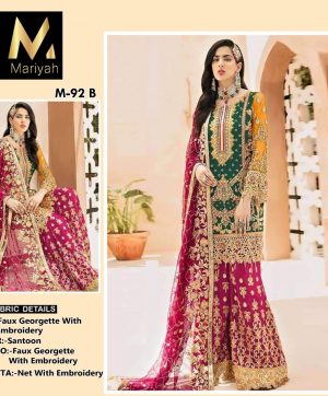 MARIYAH DESIGNER M 92 B PAKISTANI SUITS MANUFACTURER