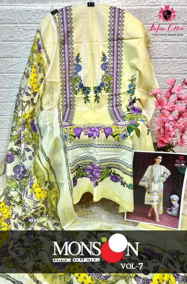 NAFISA MONSOON 03 VOL 7 KARACHI COTTON SUITS