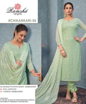 RAMSHA FASHION CHIKANKARI 06 PAKISTANI SUITS IN INDIA