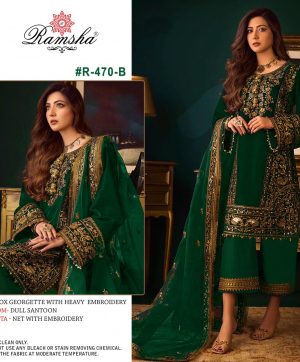 RAMSHA FASHION R 470 B PAKISTANI SUITS MANUFACTURER