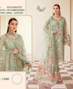 SHREE FABS K 1588 PAKISTANI SUITS MANUFACTURER