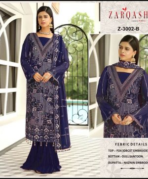 ZARQASH Z 3002 B PAKISTANI SUITS MANUFACTURER