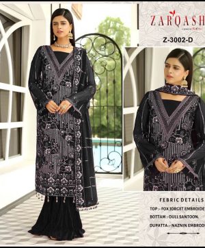 ZARQASH Z 3002 D PAKISTANI SUITS MANUFACTURER