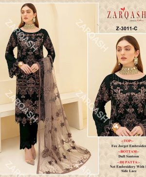 ZARQASH Z 3011 C PAKISTANI SUITS MANUFACTURER