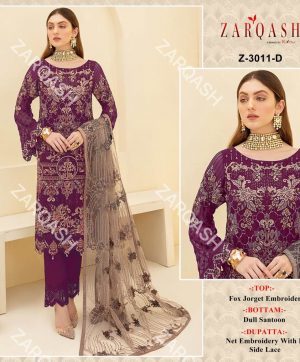 ZARQASH Z 3011 D PAKISTANI SUITS MANUFACTURER