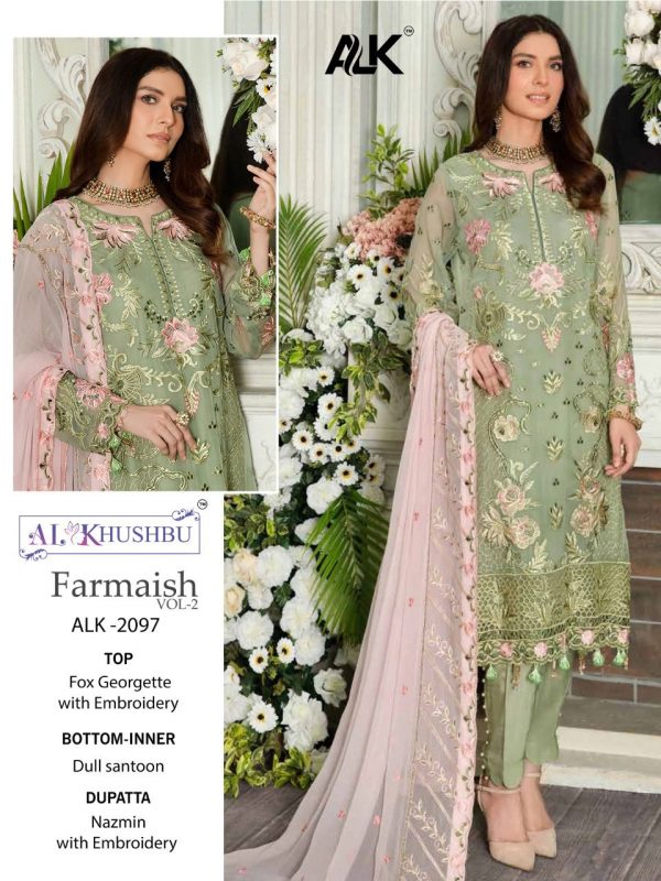 AL KHUSHBU ALK 2097 FARMAISH VOL 2 PAKISTANI SUITS