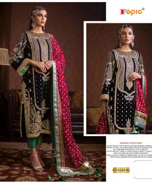 FEPIC D 5220 A ROSEMEEN VELVET PAKISTANI SUITS