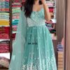 HK 1472 SKY BLUE READYMADE GOWN MANUFACTURER