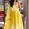 HK 1472 YELLOW READYMADE GOWN MANUFACTURER