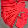 HK 1478 RED READYMADE GOWN WHOLESALER