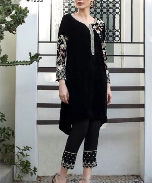 LAXURIA TRENDZ 1233 READYMADE VELVET TUNIC WHOLESALER