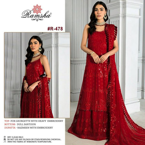 RAMSHA FASHION R 478 PAKISTANI SUITS IN INDIA