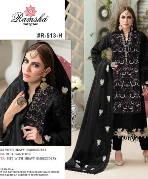 RAMSHA FASHION R 513 H PAKISTANI SUITS MANUFACTURER